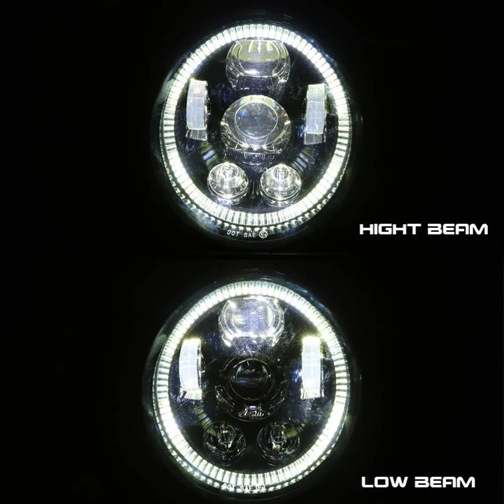 Новый мотоцикл LED Halo Кольцо DRL фары с углом глаза дневным ходовым светом для V