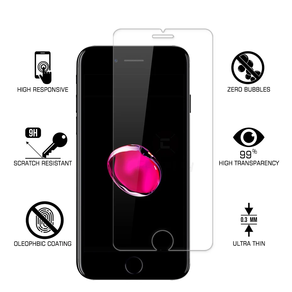 2 Упак. Оригинальное высококачественное закаленное стекло celestassy 2.5D 9H для iPhone 5 5S SE