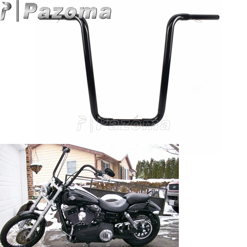 Черный мотоцикл 18 &quotRise 1 1/4&quot Ape вешалка руль винтажная ручка бар для Harley Softail FLST