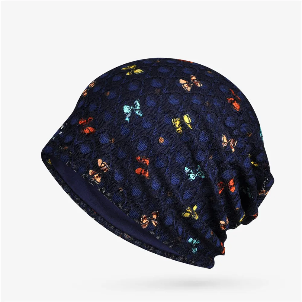 Новинка весна лето Skullies Женская цветная сетчатая дышащая Шапка тюрбан для