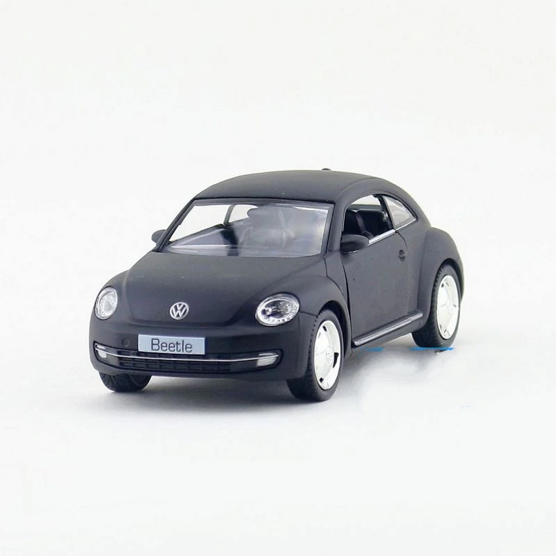 

Freeshipping Children UNI Volkswagen New Beetle 2012 Matte Black Model Car 1/32 5inch Diecast Metal Cars Toy Pull Back Kids Gift