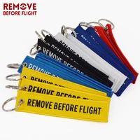 keychain handbag pendant key holder 10 pcs remove before flight oem safety tag embroidery jewelry key ring accessories wholesale