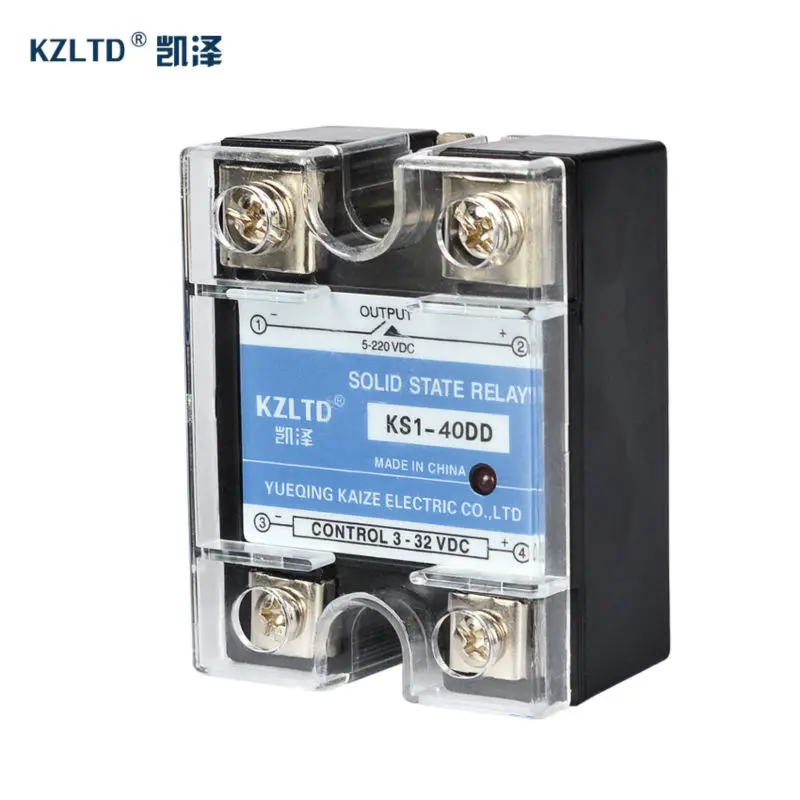 SSR 40DD 40A твердотельные реле 3 32V DC to 5 ~ 220V релейный модуль для ПИД регулятора