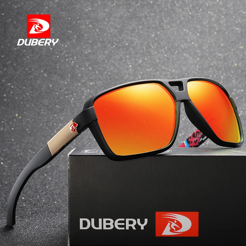 

DUBERY Square Mirror Polarized Sunglasses for Men Brand Design Driver Shades Coating Fashion pilot Male Summer UV400 Oculos