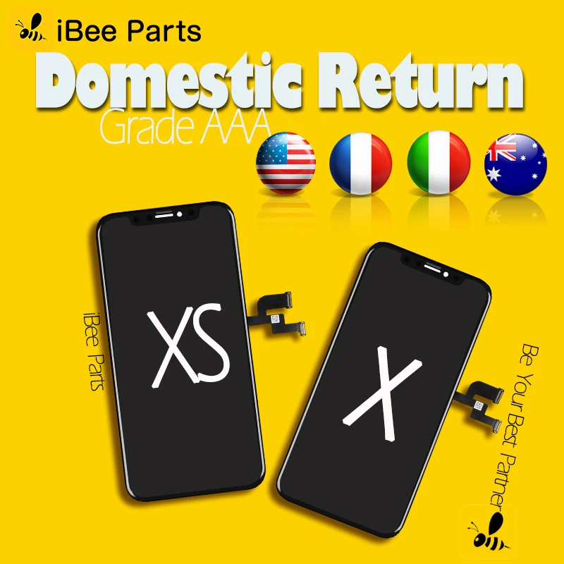 IBee части 5 шт класс AAA TFT lcd для iPhone X XS OLED AMOLED lcd стекло сенсорный экран сборка замена DHL