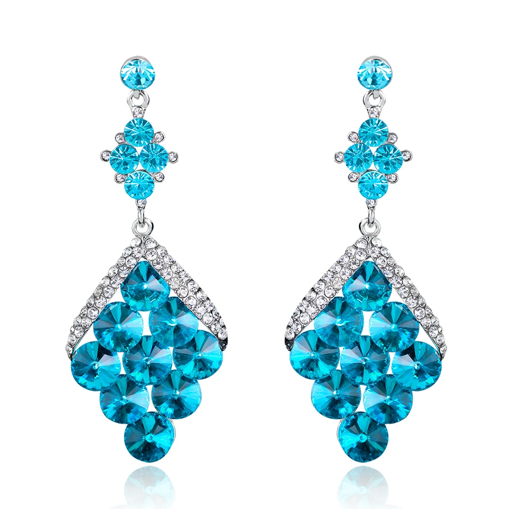 2017 горный хрусталь серьги с камнем бахрома бижутерия Стекло Для женщин подвески