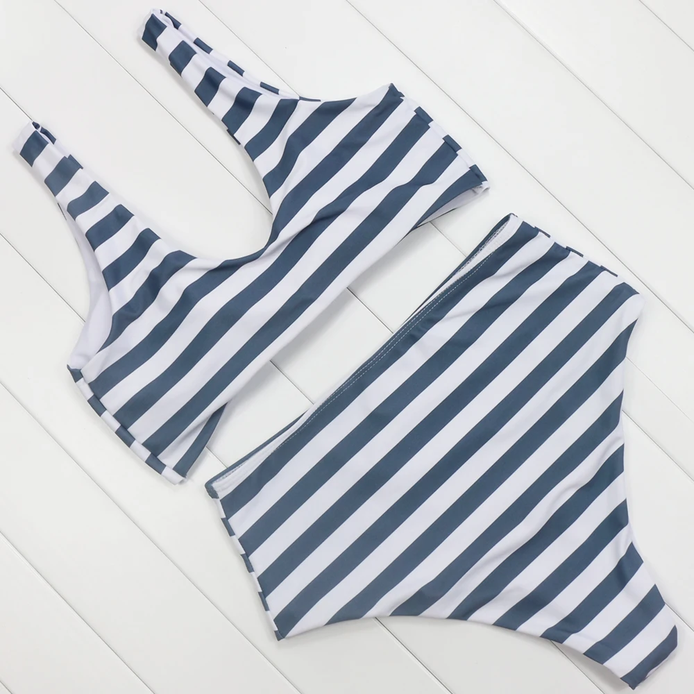 ZMTREE бикини с высокой талией женский купальник 2017 комплект пляжная одежда в