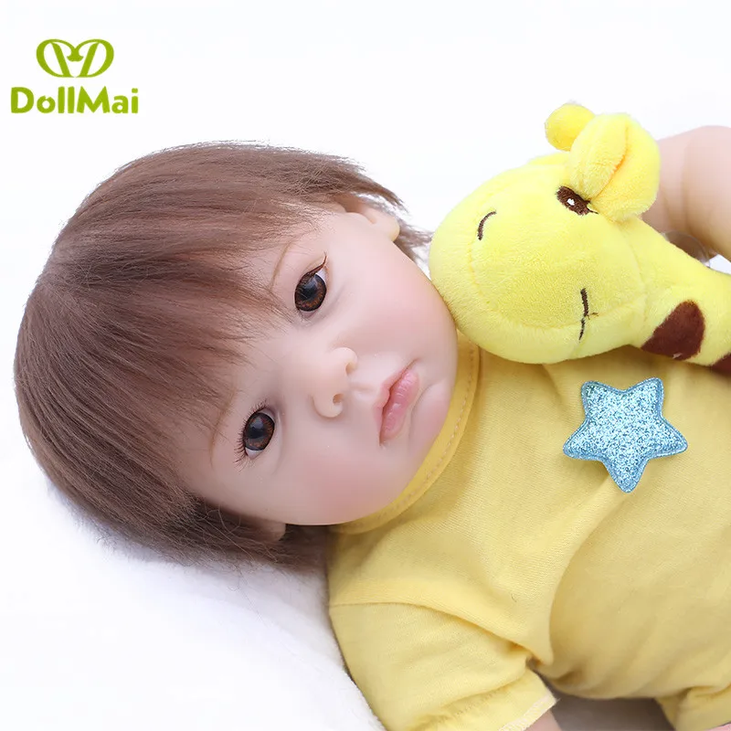 Кукла reborn Bebes для мальчиков и девочек мягкая силиконовая детей 43 см подарок на