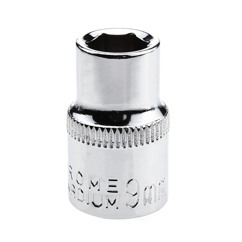 6mm-24mm Series Hexagonal Standard 3/8 Inch Short Sleeve Standard Hexagonal Socket Chrome Vanadium Steel Head Hex Socket Tool