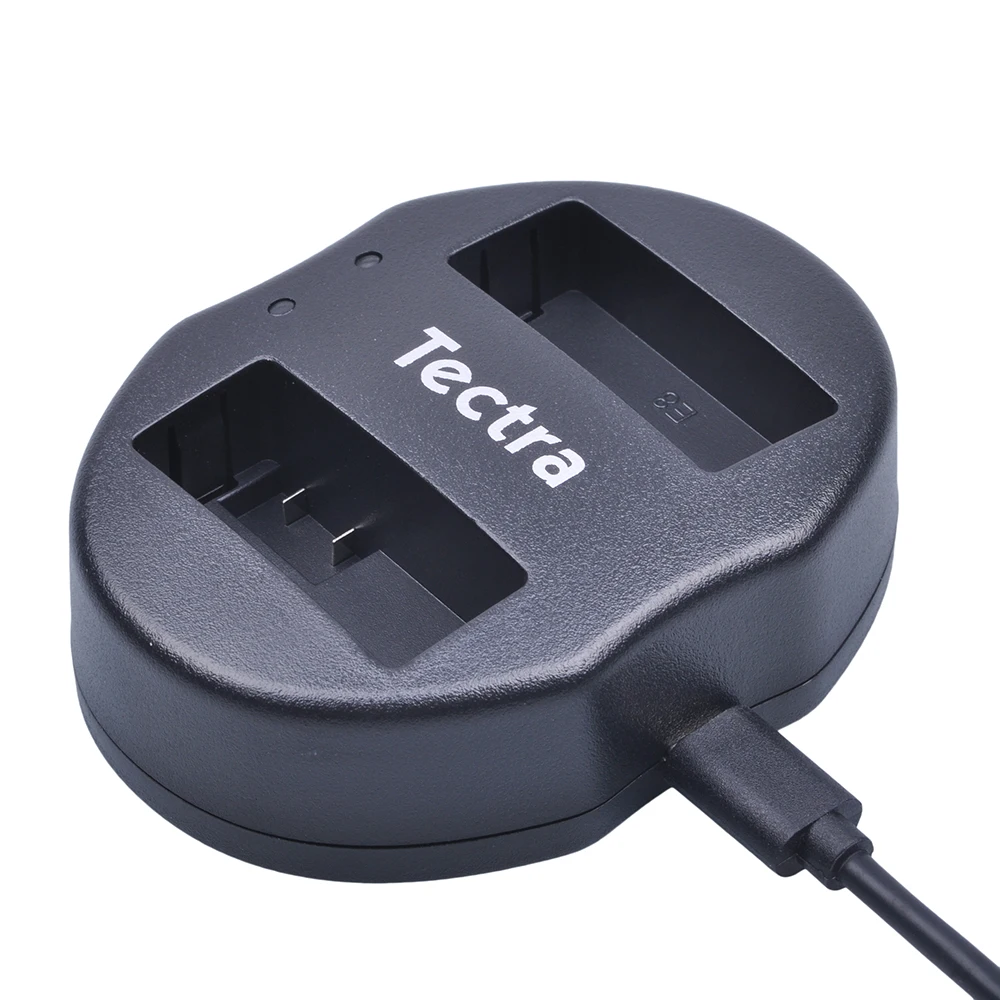 Tectra 2Pcs LP E8 LPE8 литий ионный аккумулятор + двойное зарядное устройство USB адаптер