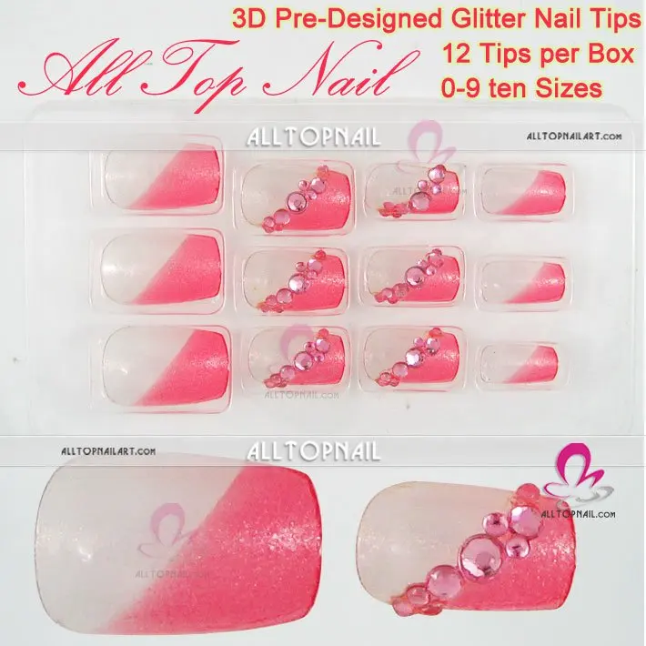 DHL или EMS Бесплатная доставка 12 шт./кор. французские акриловые 3D предварительно