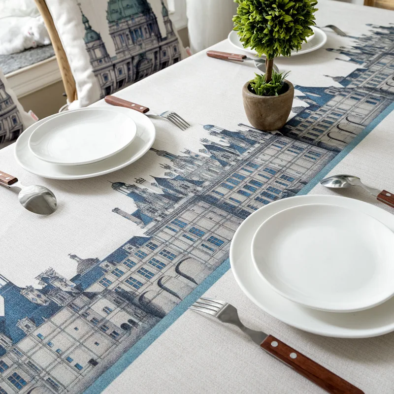 Скатерть замок британский стиль водонепроницаемая скатерть Toalha De Mesa Nappe Decoracao Para
