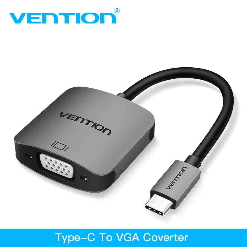 Vention USB C VGA адаптер Type c для 1080P 60 Гц Женский Для MacBook Pro ChromeBook Huawei Mate 10 адаптер|usb type-c to