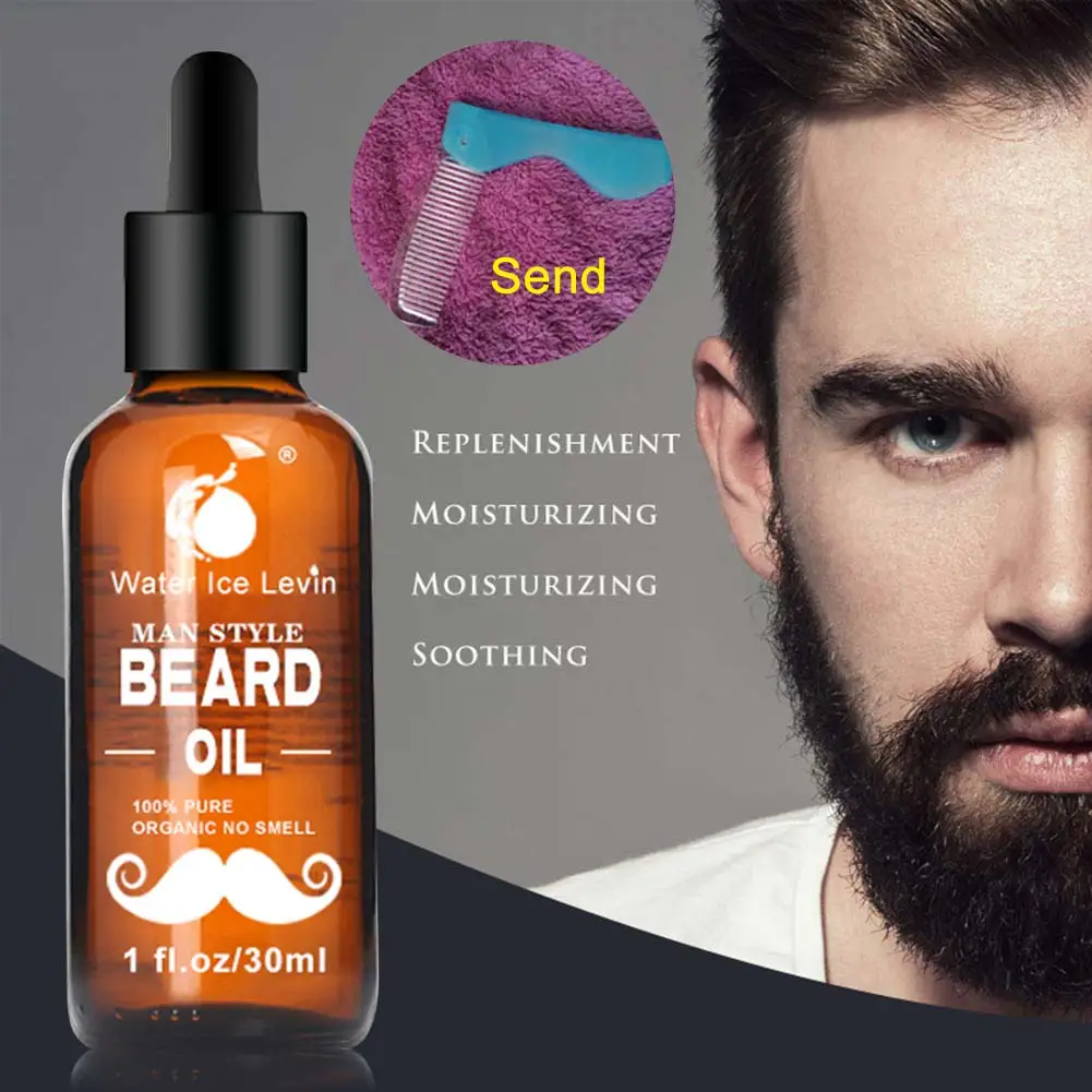 Масло для Мужской Бороды 30 мл укладки усов ухода за ростом кондиционера лицом