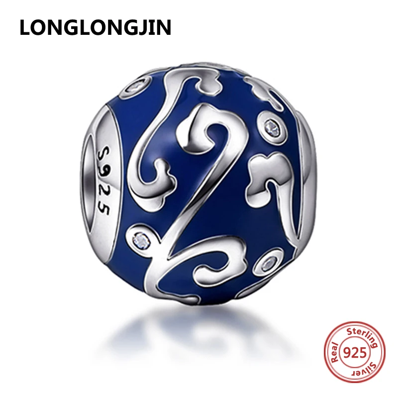 2017 New Arrival 925 Sterling Silver Beads With Clear CZ Charms Fits Pandora Bracelet Authentic DIY Jewelry Beads|beads beads|beads silver 925beads |