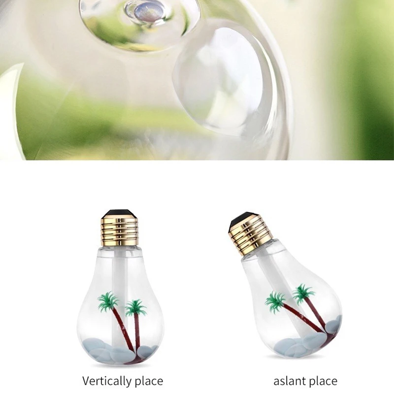 2 color 400ML Bulb Essential Oil Diffuser Ultrasonic LED USB Port Plant Tree Aroma Difusores Humidifier Usb | Бытовая техника