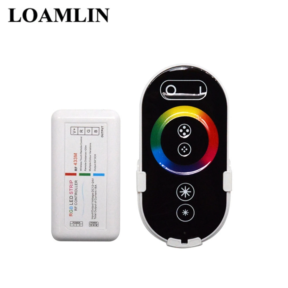 RGB LED RF контроллер Светодиодная лента диммер DC12 24V 18A RF5 ключ контроллер|Контролеры