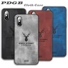 PDGB прочный Чехол из ТПУ для Huawei Honor 20 View V20 8S 8A 8C 8X 10i 20S 10 Lite P Smart 2019, тканевый чехол с оленем, мягкий чехол