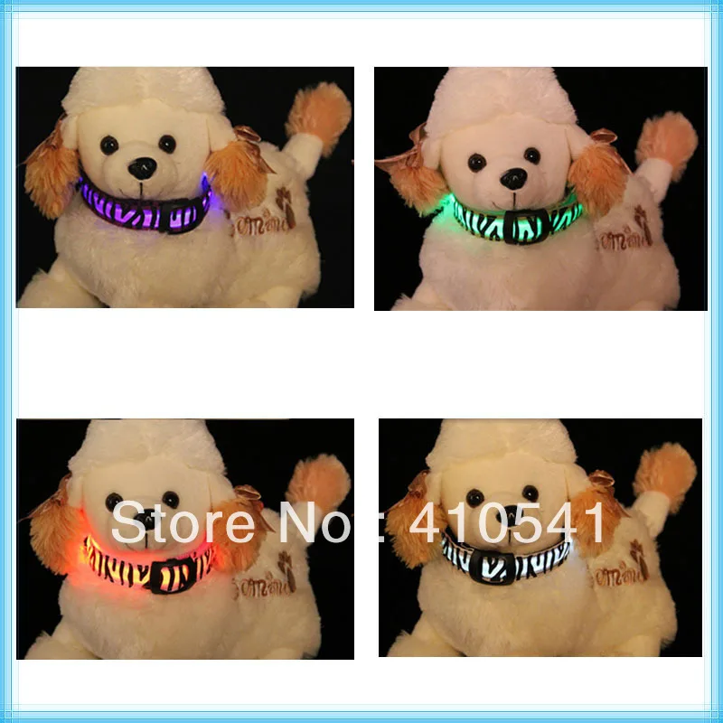 Новое поступление бесплатная доставка светодиодный нейлоновый ошейник Chaplains Zebra