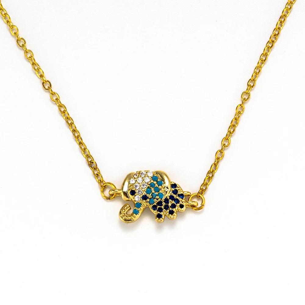 Ожерелье MEIBEADS 1 шт. модное микро с кубическим цирконием в виде слона для женщин