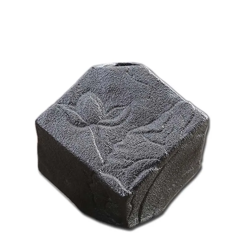 Черная грубая керамическая ваза Zen Lotus ароматическая бутылка с сушеными цветами