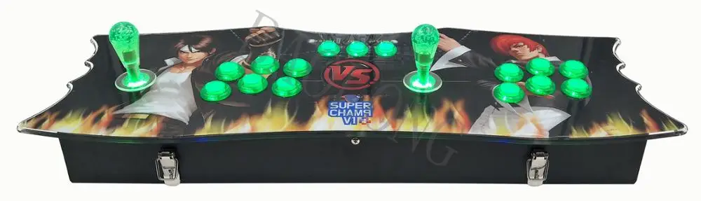 Синий Новейшая коробка 6s 1388 в 1 игровая аркадная консоль usb джойстик аркадные кнопки 1 игрок 2 игрока управление Пандора коробка - Цвет: Синий