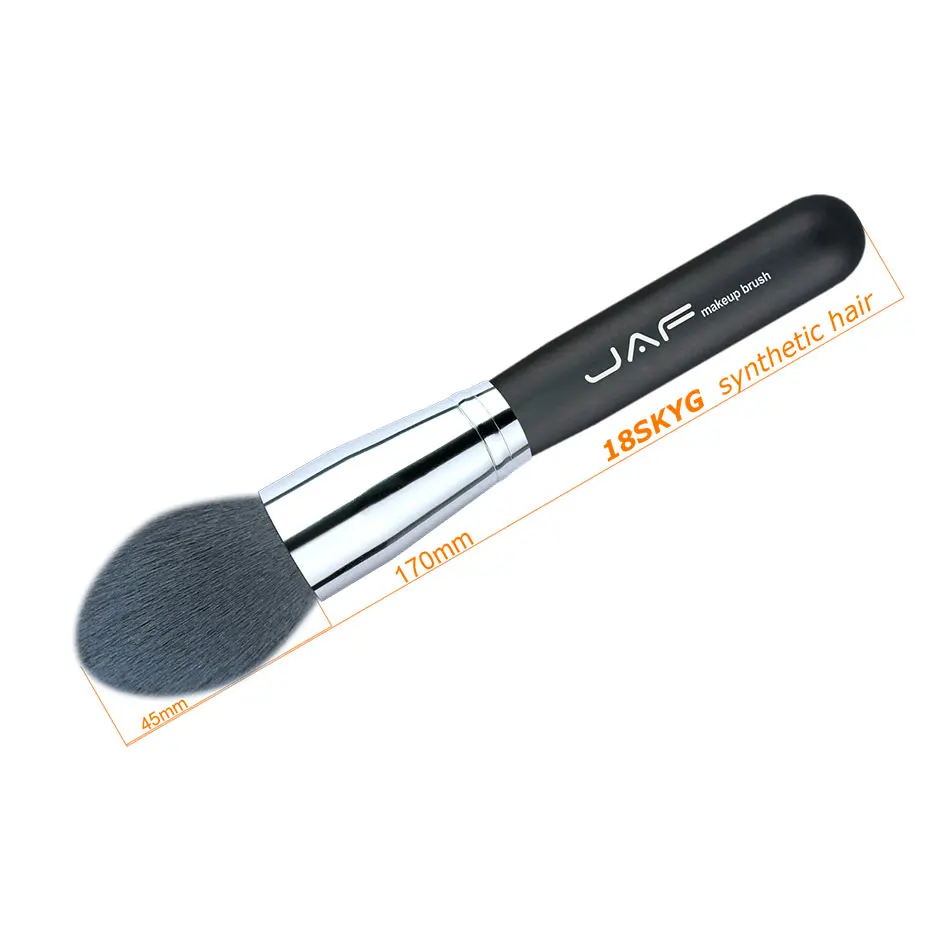 Кисть JAF 18SKYG коническая кубуки с точечным наконечником для нанесения румян или контурных оттенков на щеки и виски