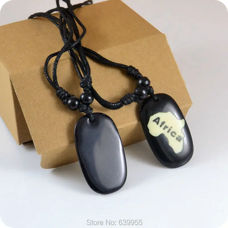 Африка Карта смолы резной кулон ожерелье Модные ювелирные изделия|jewelry pendant