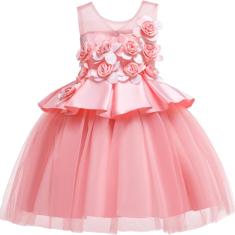 Toddler Kids Baby Girls Summer Dresses Tutu Flower Party Prom Costume Girl Pageant Wedding Evening Dress 3 4 5 6 7 8 9 10 Years | Детская