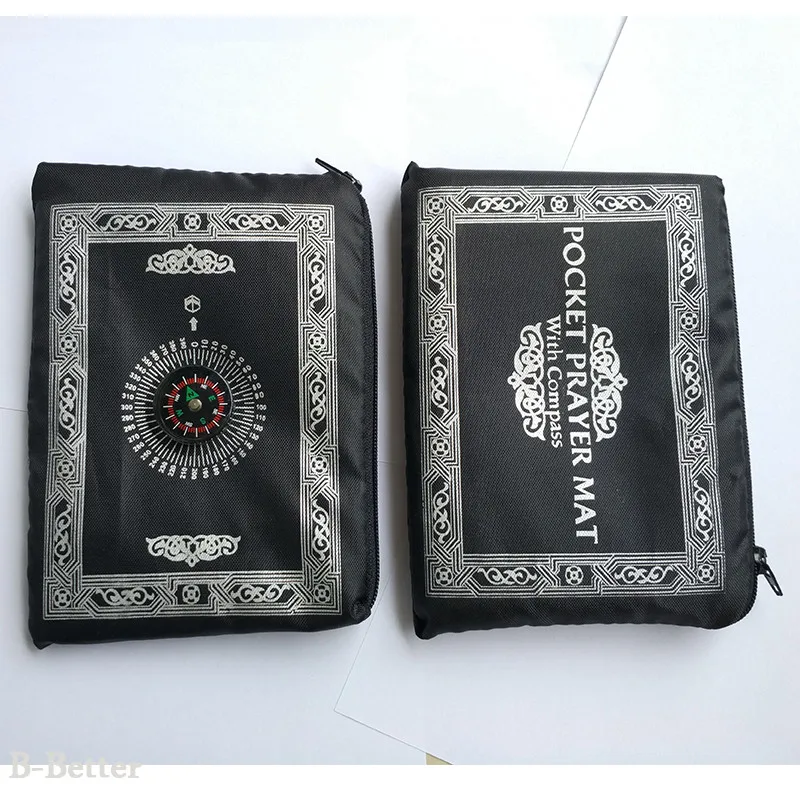 2 шт./лот Карманный молитвенный коврик с компасом 60*100 см мусульманский для молитв