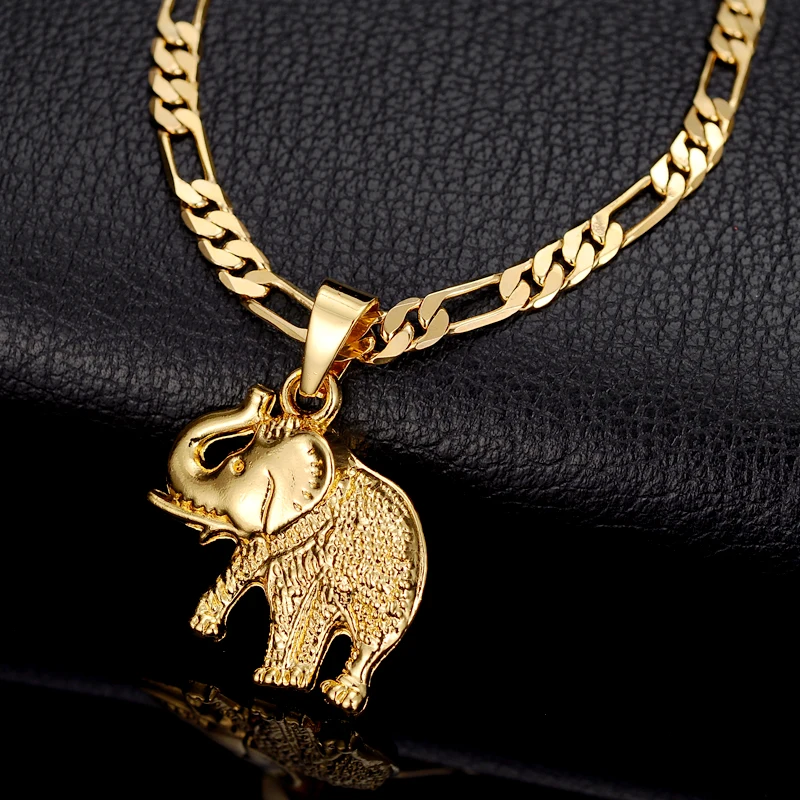 Женские длинные ожерелья Kawaii Animal Elephant золотое ожерелье в Дубае модные ювелирные