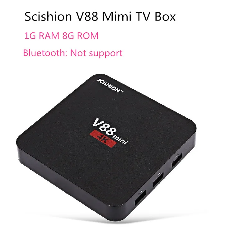 Оригинальный scishion V88 мини v88 Mini II ТВ окно 4 основных Android 6.0 RK3229 1 г 8 2 К h.265 Smart