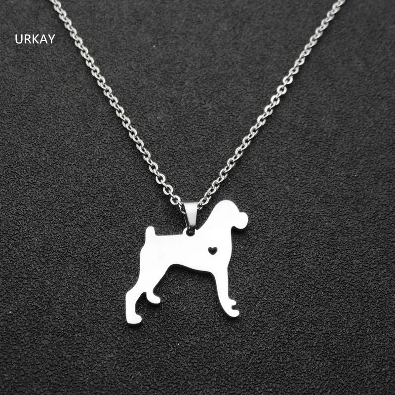 Gold-color Puppy Love Heart Necklace Pendant Stainless Steel Pet Jewelry DIY Pets Gift | Украшения и аксессуары