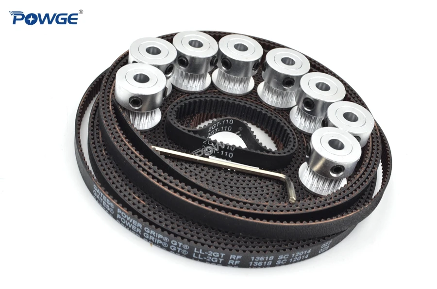 POWGE VORON 3D принтер V1.6 300X300 комплект движения части ворота GT2 LL-2GT-6 открытый ремень ГРМ 2GT 20T 20 зубчатый шкив 110 мм петля ремень