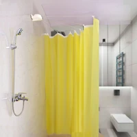 baoyouni foldable wall mounted shower curtain rod metal space saver fan shaped bathroom curtain holder rail with hooks dq1609