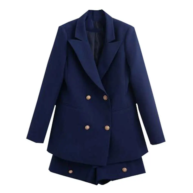 LISM Модный деловой пикантный Женский комплект из двух предметов Двубортный