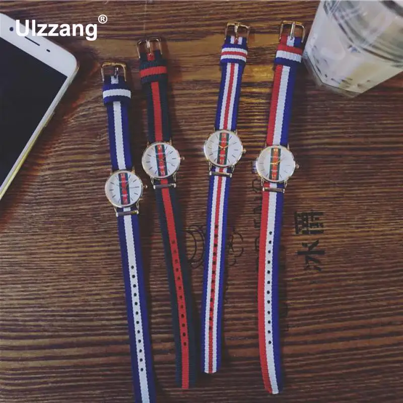 Спортивные женские наручные часы нейлоновый ремешок для часов Топ люксовый