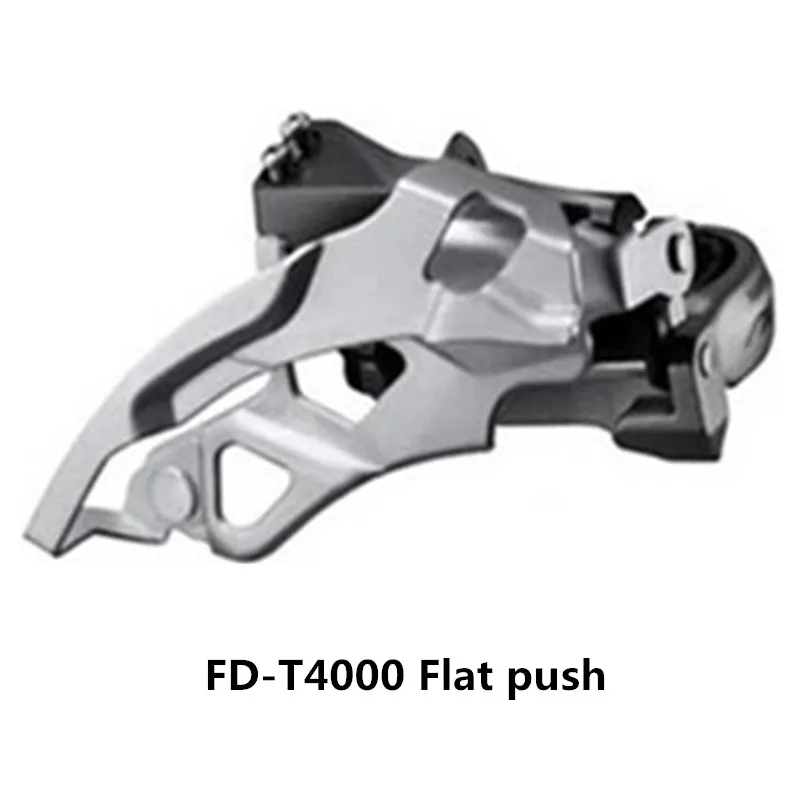 T4000 Flat push SHIMANO ALIVIO FD-M4000/FD-T4000 плоский пуш-ап/одно кольцо для горного велосипеда передний циферблат 9/27 скорость передний переключатель - Цвет: T4000 Flat push