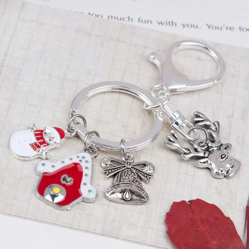 Doreen Box Брелок и кольцо для ключей Рождественский Снеговик Олень дом колокольчик с