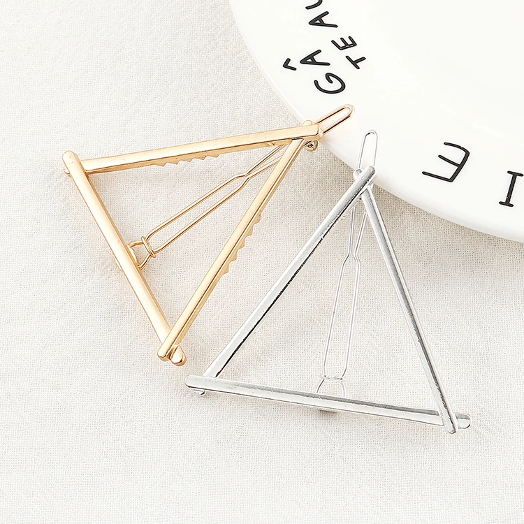 Треугольная металлическая заколка для волос женщин и девочек Элегантные Заколки