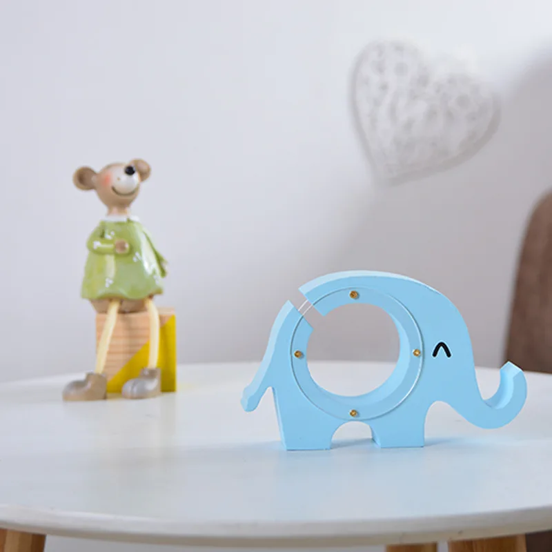 INS скандинавские ремесла деревянная модель слона копилка украшения Креативные