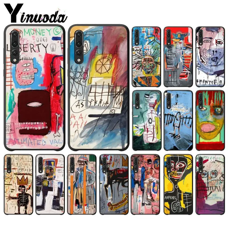 Фото Мягкий чехол Yinuoda Jean Michel Basquiat для Huawei P9 P10 Plus Mate9 Mate10 Lite P20 Pro Honor10 View10 | Мобильные