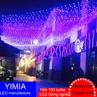 Светодиодная гирлянда, 10 м, 100 светодиодов, гирлянда на Новый год и Рождество, уличное праздничное освещение, гирлянды, украшения для свадебной вечеринки и сада