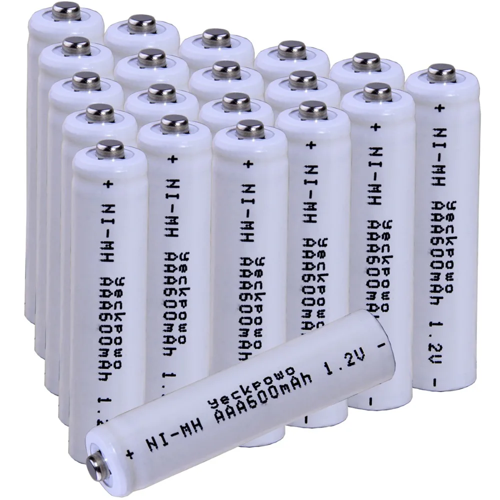 Реальная емкость! 20 шт. AAA 1 2 V NIMH аккумуляторная батарея 600mah камера бритва игрушка
