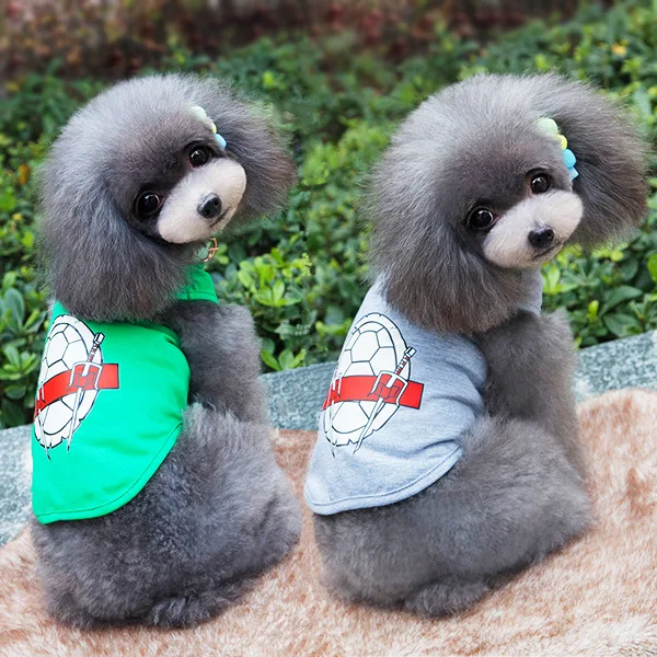 Летняя одежда для животных Рубашка с рисунком Собаки Pet Одежда котов черепаха