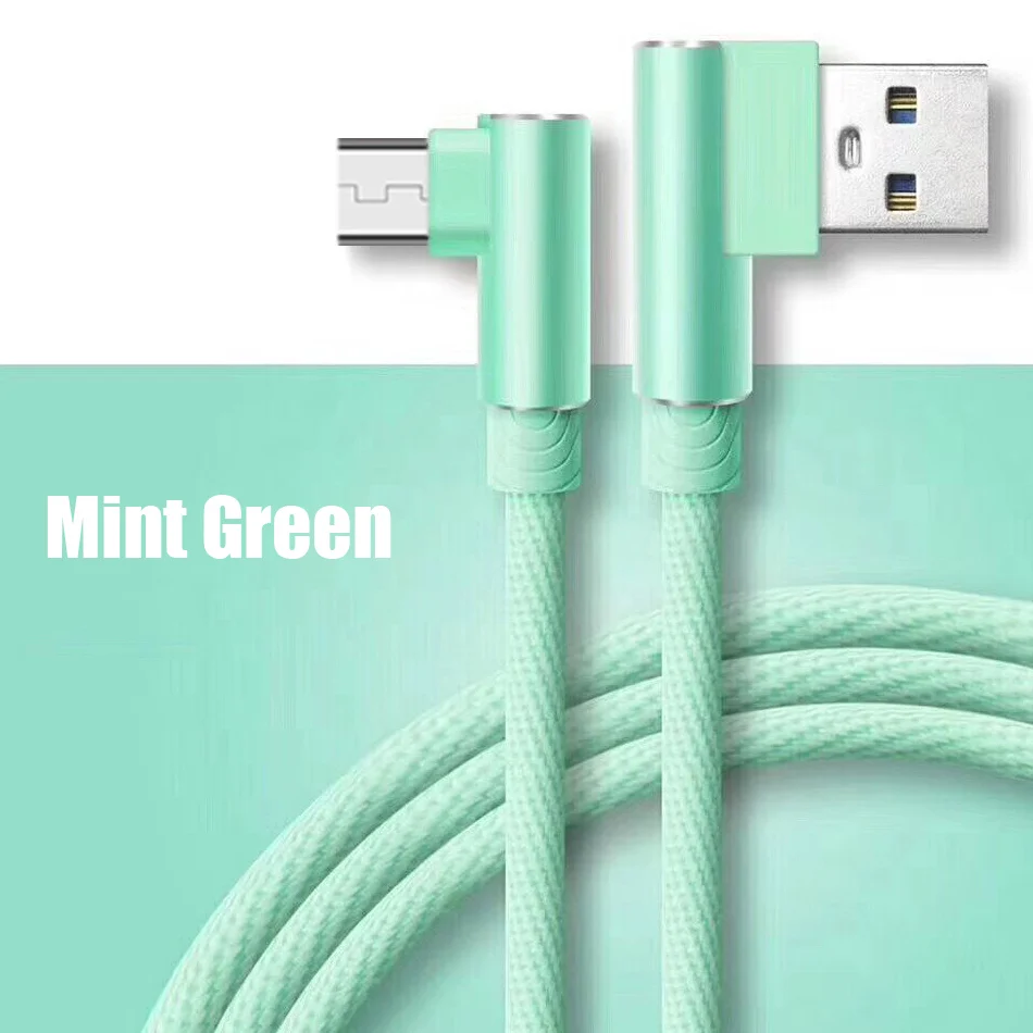 Micro USB кабель 3A Быстрая зарядка для Xiaomi Redmi Note 7 Pro Android телефон кабель для передачи данных для samsung S10 huawei микро зарядное устройство Шнур - Цвет: Mint Green Android