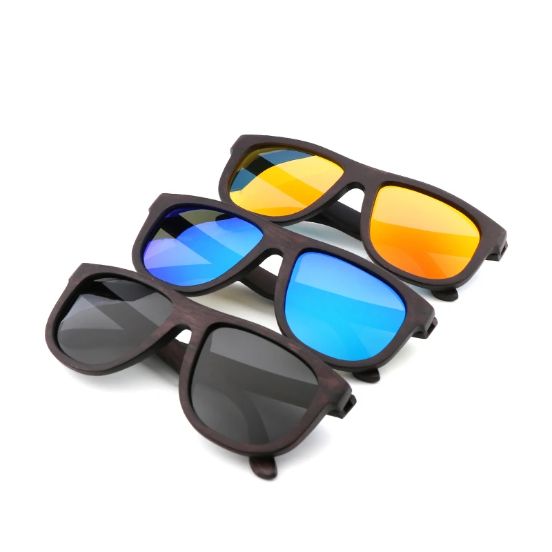 

Retro Trend Bamboo and Wood Sunglasses Fashion Du Wood Dyed Black Frame Glasses Wood Polarized UV400 Men's Sunglasses