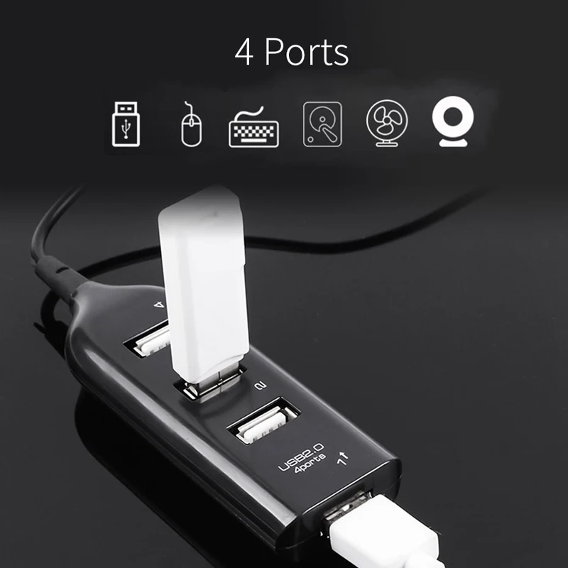 Rosinop высокоскоростной Мульти USB 2 0 концентратор 4 порта удлинитель мини хаб