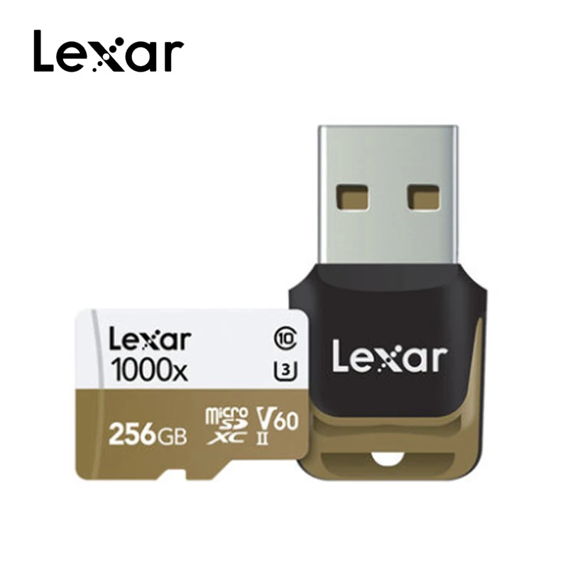 1000X-256GB Карта micro sd Lexar 633x1000x32 Гб 64 Гб 128 ГБ 256 ГБ 512 Гб карта памяти класс 10 карт micro sd для 1080p full-HD 3D и 4K видео - Емкость: 1000X-256GB