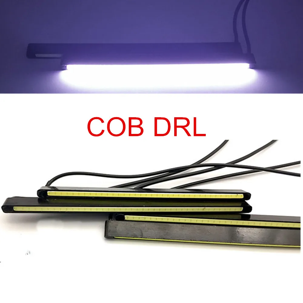 

free shipping Universal COB 12W LED 12V 12W COB LED Car Auto Driving Running Light Lamp White 2PCS Car light